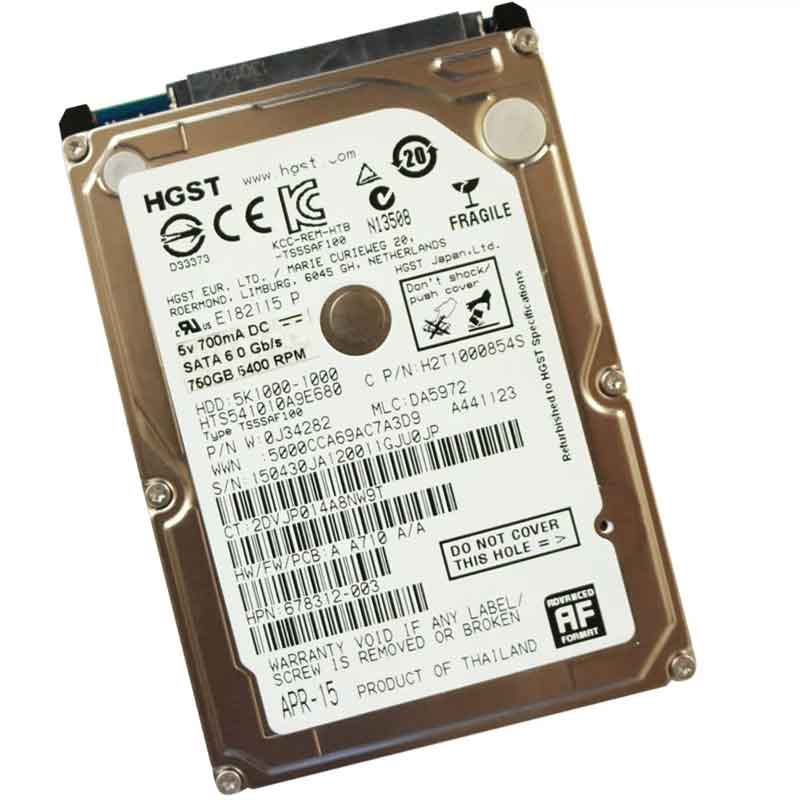 Disco Duro Hgst 750gb 2.5 Sata 5400rpm 5k1000-1000