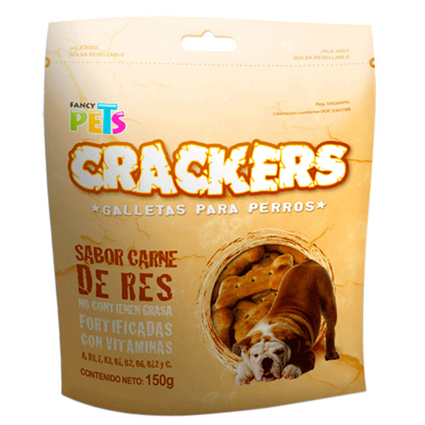 Fancy Pets Crackers Galletas Para Perro Sabor Carne 150 Gr