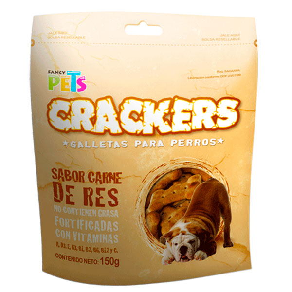 Fancy Pets Crackers Galletas para Perro sabor Carne 150 gr