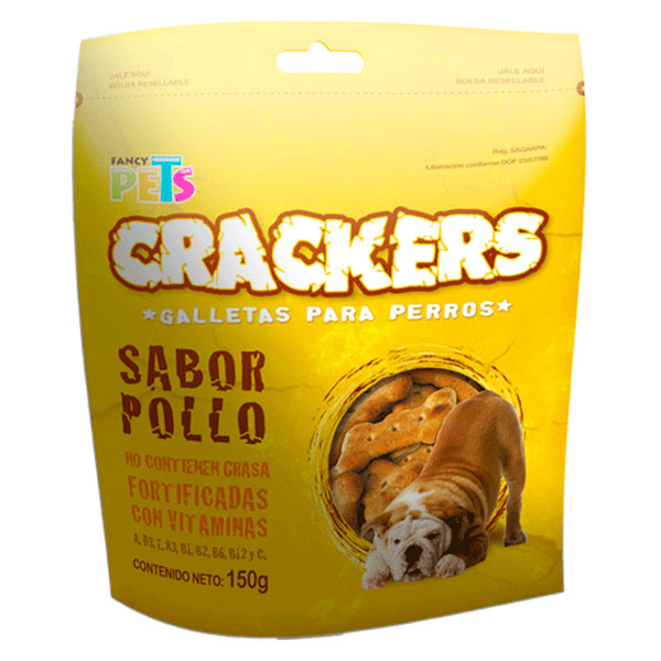Fancy Pets Crackers Galletas Para Perro Sabor Pollo 150 Gr