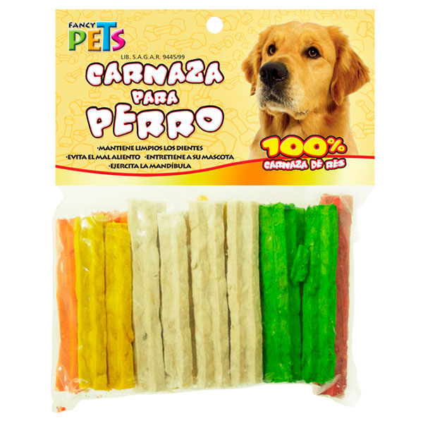 Fancy Pets Carnaza para Perro Palitos en cruz 2.5" colores 20 pzas