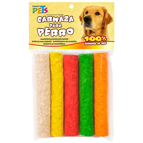 Fancy Pets Carnaza para Perro Sticks Hueco de colores 5 pzas