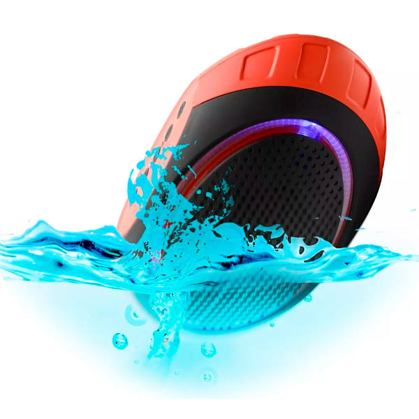 Bocina bluetooth  MISIK resistente al agua, lector SD, color rojo modeo MS211-R