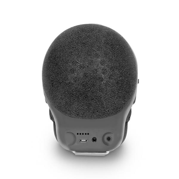 Bocina bluetooth Misik en forma de calavera con 2 bocinas color negro modelo MS277