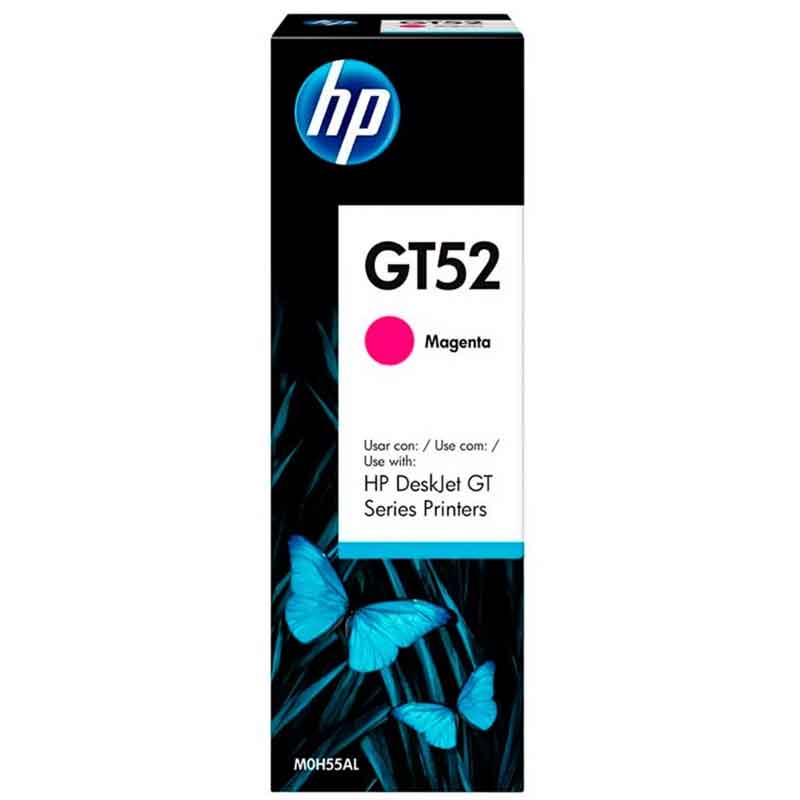 Botella de Tinta HP GT52 Ink Tank 100 300 400 Smart Tank 500 600 Magenta 70ml M0H55AL 