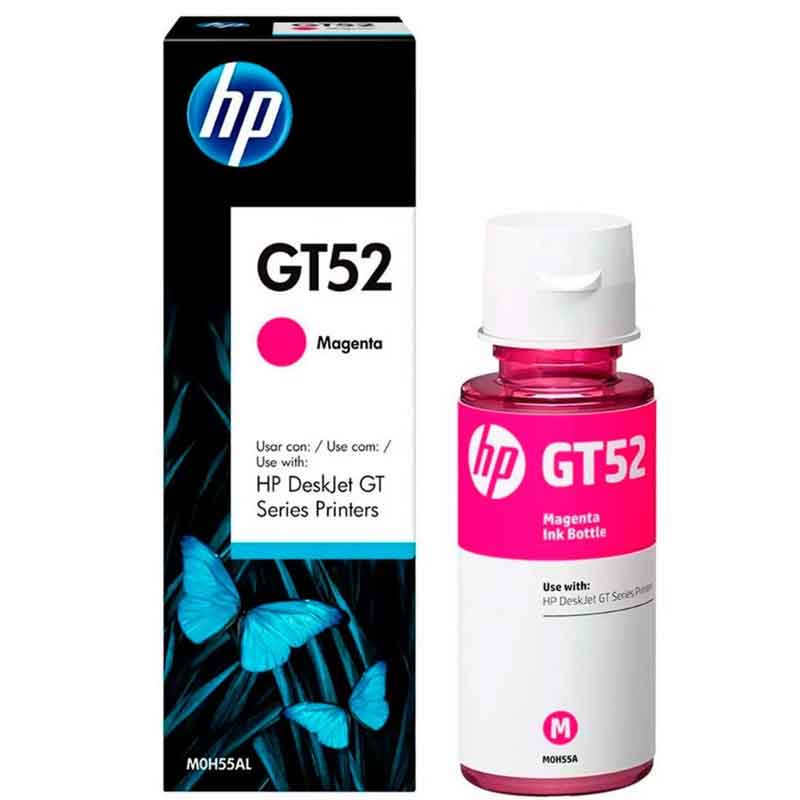 Botella de Tinta HP GT52 Ink Tank 100 300 400 Smart Tank 500 600 Magenta 70ml M0H55AL 