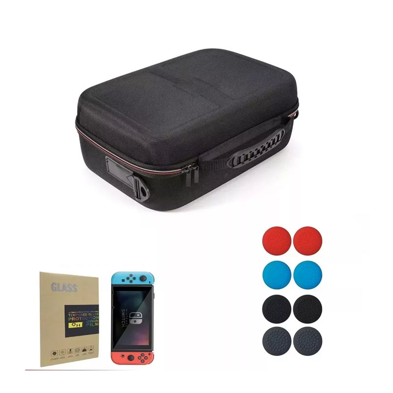 Nintendo Switch Estuche Viajero Negro - Mica Templada - Grips