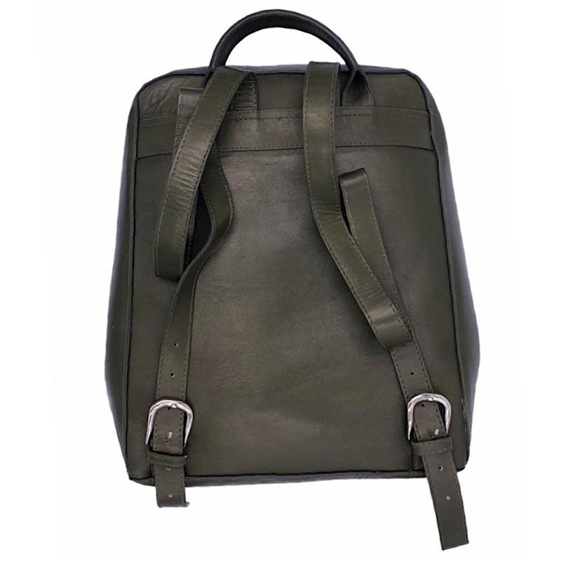 Bolsa Backpack Verde con Artesanía