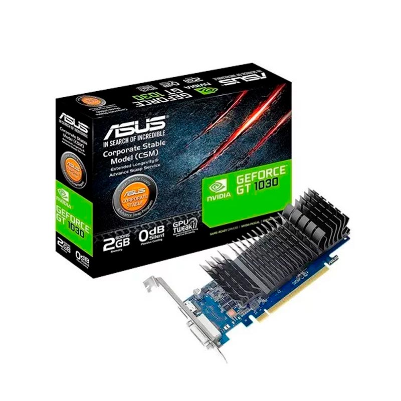 Tarjeta Asus Gt1030 2gb Gddr5 Gt1030-2g-csm Perfil bajo
