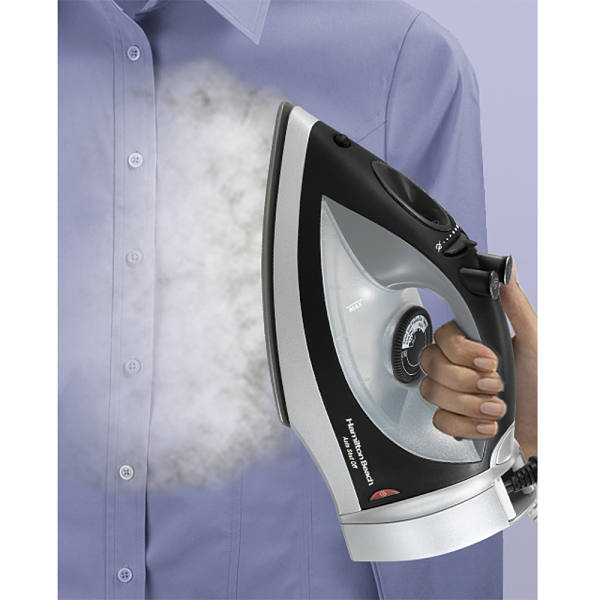 PLANCHA DE VAPOR ANTIADHERENTE MODELO 14210R NEGRO HAMILTON BEACH