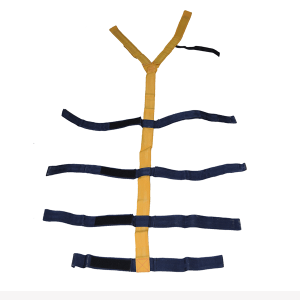 Sujetador tipo araña, es un sistema de sujeción rápida para camilla rígida de 10 puntos. material de nylon