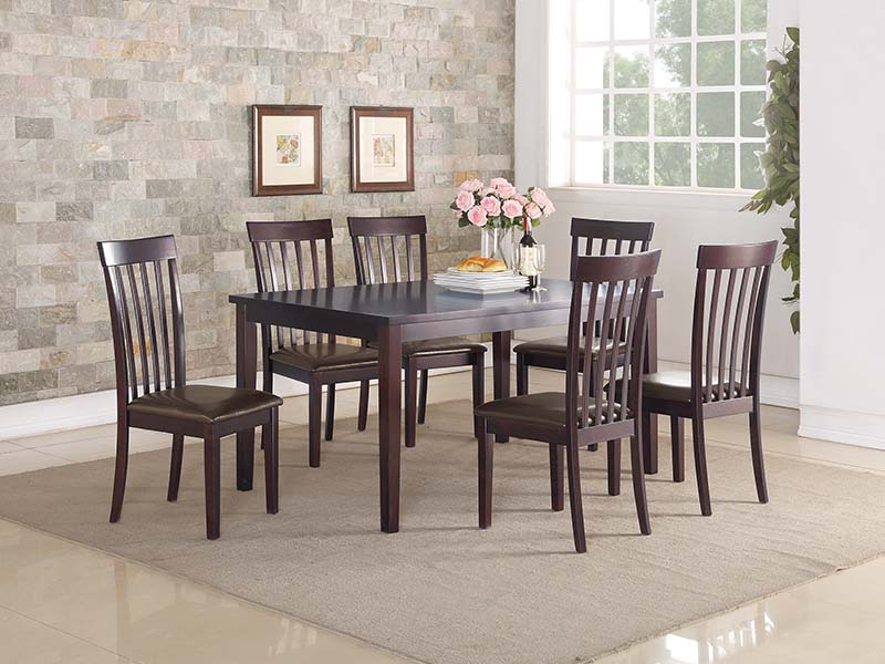 Set de 7 pz, Comedor estilo Contemporáneo color Espresso F2270 POUND