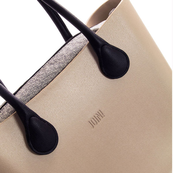 Bolso de mano JOIN! HANDBAGS Bolsa Elegante para dama BEIGE 