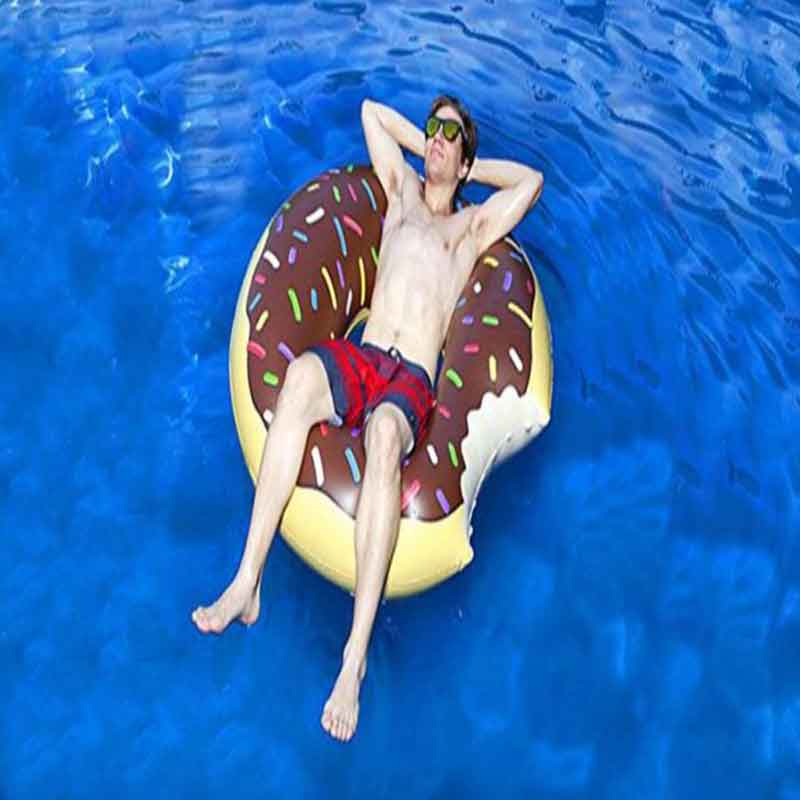 Inflable rosquilla de chocolate salvavidas para alberca