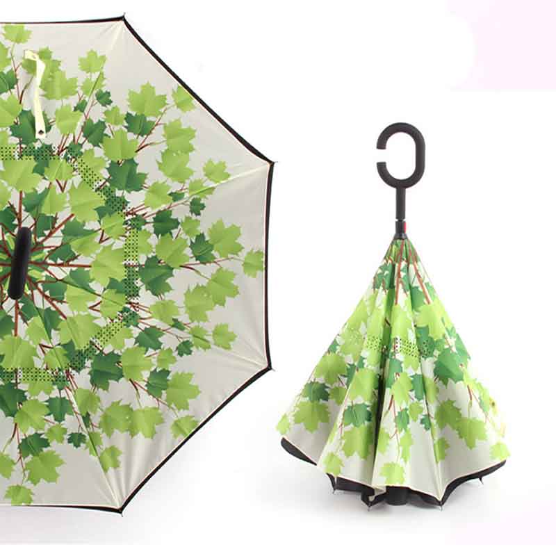Paraguas Reversible Green Leaf