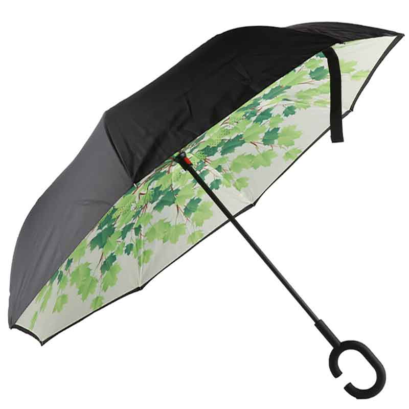 Paraguas Reversible Green Leaf