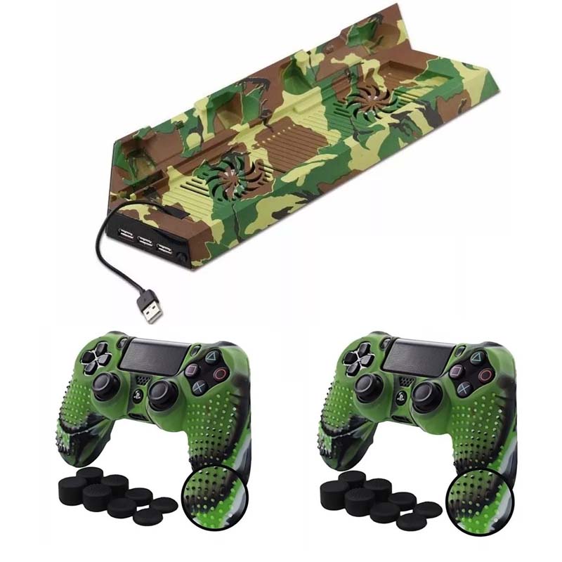 Ps4 Pack Enfriador Camuflaje