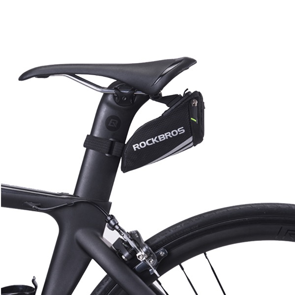 Mini Bolsa Para Asiento De Bicicleta Rockbros Color Negro