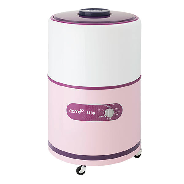 Lavadora semiautomática Acros de 15 Kg redonda color rosa con blanco modelo ALF1551ER