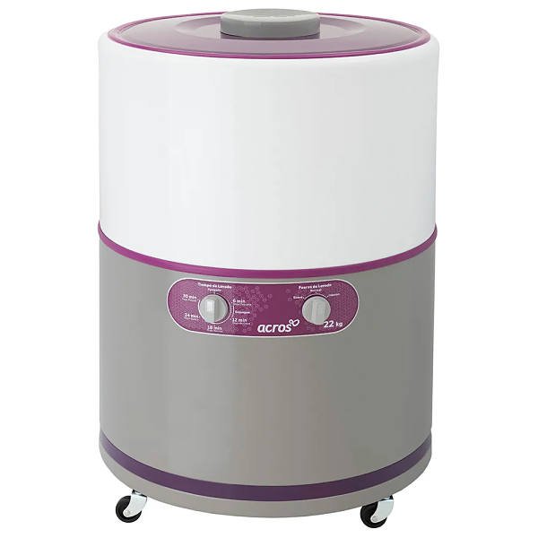 Lavadora semiautomática Acros de  22 Kg redonda color gris modelo ALF2253EG