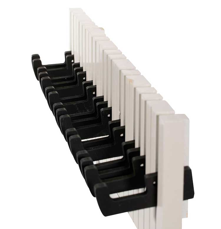 PERCHERO DE MADERA TIPO FLIP MODELO PIANO 2 MODELOS BLANCO CON NEGRO Y COLORES JH-6014A / B