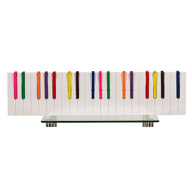 PERCHERO DE MADERA TIPO FLIP MODELO PIANO 2 MODELOS BLANCO CON NEGRO Y COLORES JH-6014A / B
