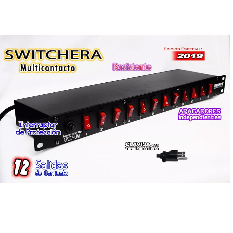 Switchera Multicontacto De 12 Contactos independientes Ideal Para Rack