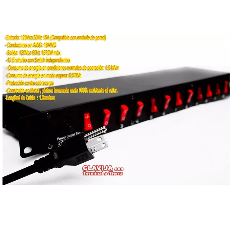 Switchera Multicontacto De 12 Contactos independientes Ideal Para Rack