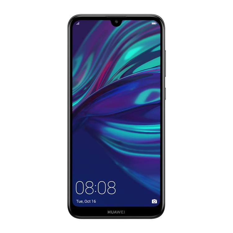 Celular Smartphone Huawei Y7 2019 32GB 3GB Dual Sim mas SmartBand y Micro SD de 32GB - Negro