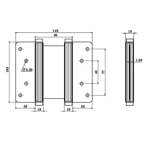 Bisagra Vaiven 4 pulgadas Acero Inoxidable Satinado Soprano