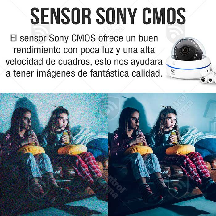 Mini Domo Camara Fija Ip Wifi 1080p Full HD App Sensor Cmos Sony Vision Nocturna