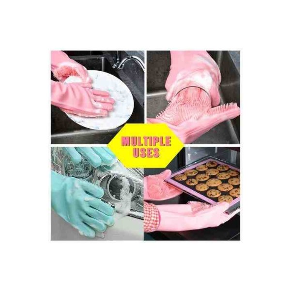 Guantes Silicona Multiusos Trastes, Auto, Mascota, aseo de casa