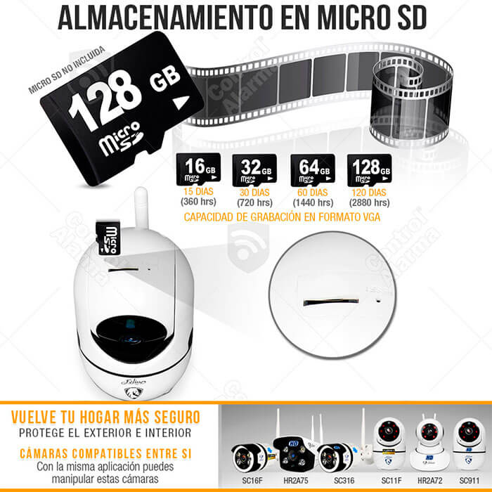 Camara Ip Full HD 1080p Blanca Rastreo Movimiento Wifi Auto Tracking Audio Dos Vias Video Vigilancia Casa o Negocio