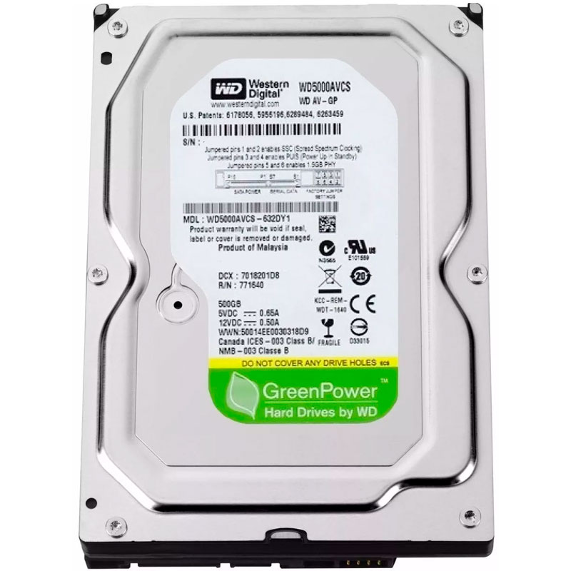 Disco Duro Sata 500gb Western Digital 3.5 3 Wd500avds