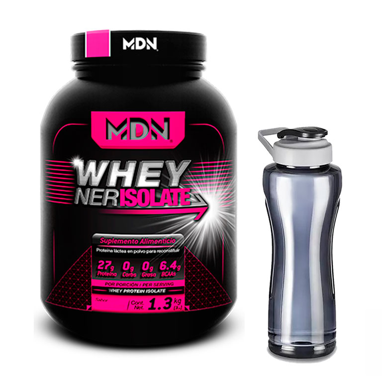 Proteina Whey Ner ISOLATE 0 Carbos MDN 3 Lbs - Sabor CHOCOLATE - y Cilindro GRATIS