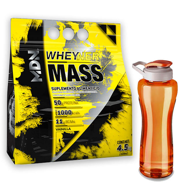 Proteina Wheyner Mass Ganador Mdn 10 Lbs - Sabor Vainilla - Y Cilindro Gratis
