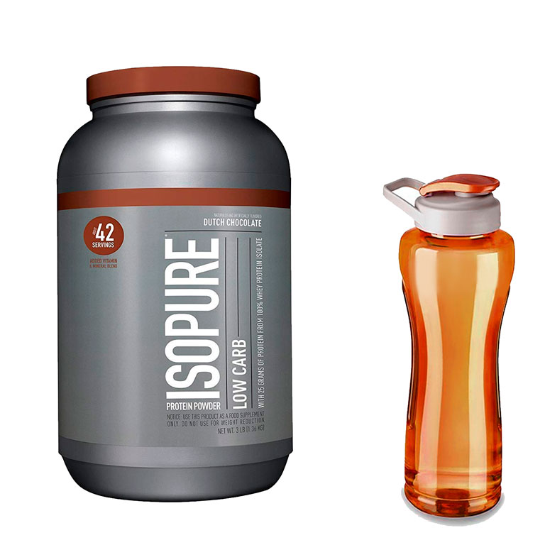 Proteina ISOPURE LOW Carbs 3 lbs -Sabor DUTCH CHOCOLATE - y Cilindro GRATIS