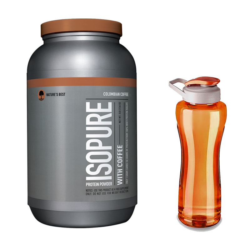 Proteina ISOPURE  3 lbs -Sabor COLOMBIAN COFFEE - y Cilindro GRATIS