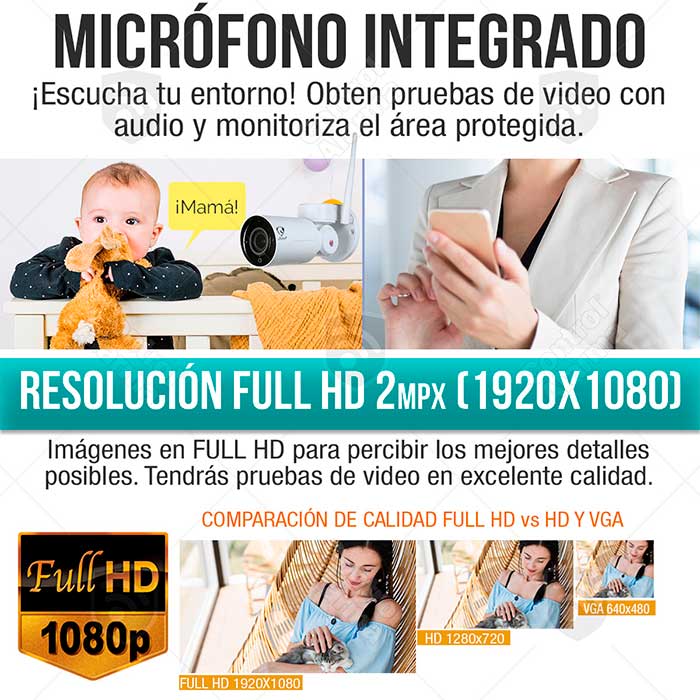 Camara Ip Wifi Full HD 1080p Exterior Robotica Movimiento Zoom 5x Seguridad