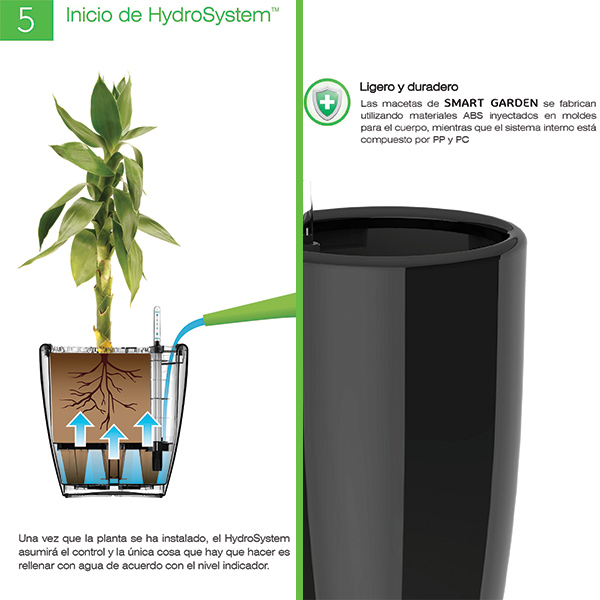 Smart Garden Kit 3 x Maceta Autorregable OC1816 Decorativa - Chica Moderna 