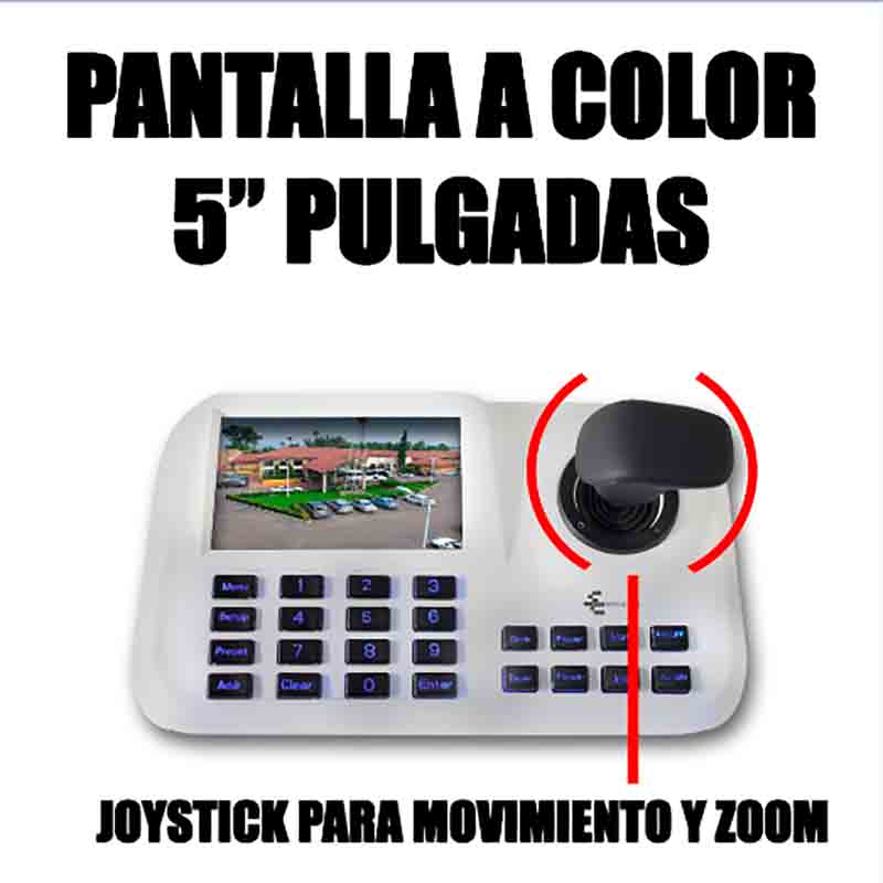 Teclado Joystick Ptz Ip Pantalla Lcd