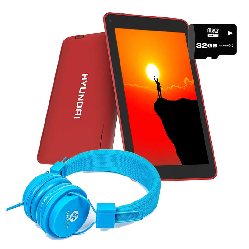 Tablet Hyundai Koral 7w2 7 Quadcore 8gb + Sd 32gb Red + Diadema