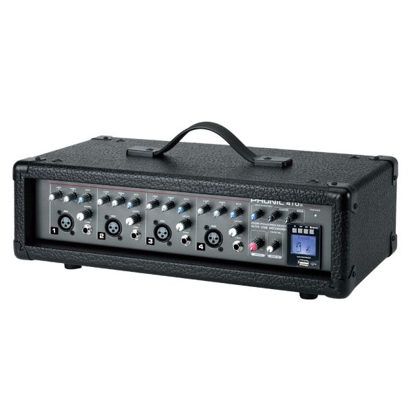 Kit Audio Phonic POWERPACK415 Mezclador Amplificado/2 Bafles 10"/Microfono y cables