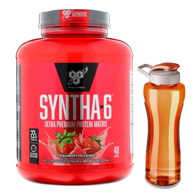 Proteina Syntha 6 5Lbs - Sabor Fresa - Y Cilindro Gratis