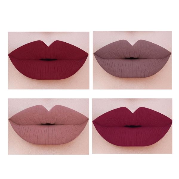 Set de 4 labiales líquidos acabado Matte de Beauty Creations