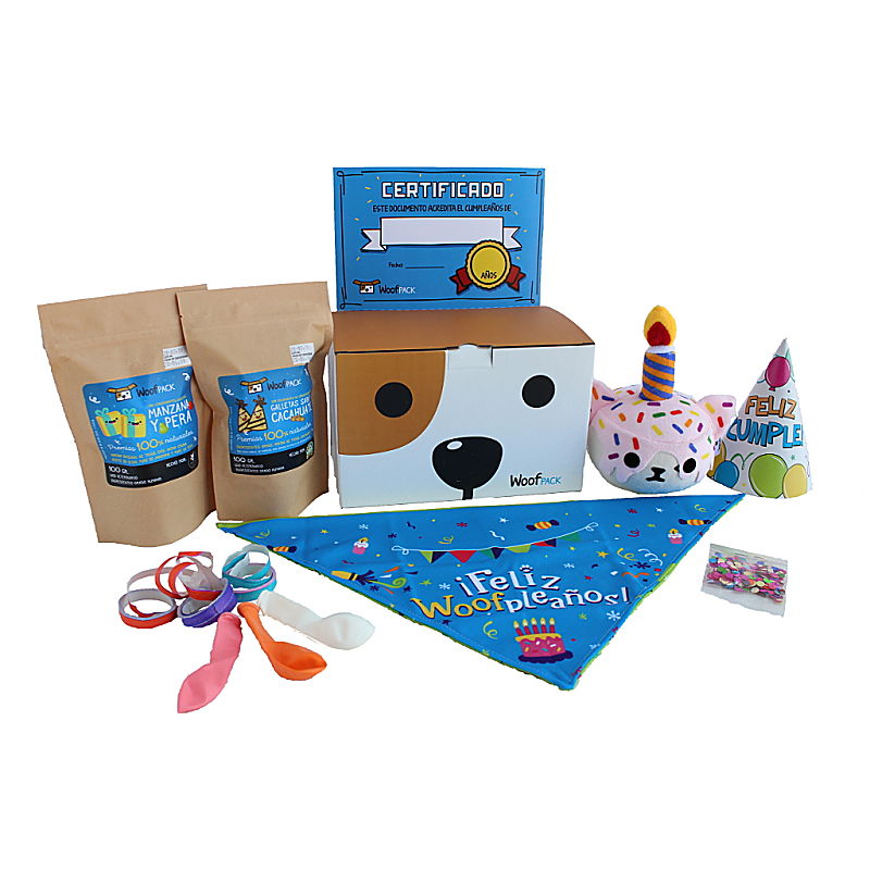 Caja Sorpresa Cumpleañera Woofpack Para Perro