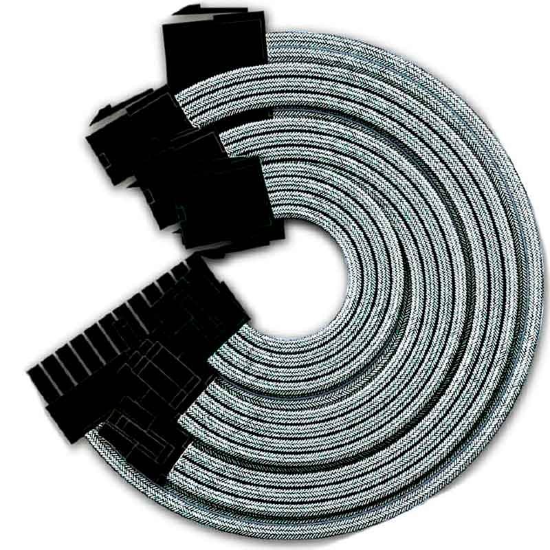 Cable Extension Fuente de poder YEYIAN Kabel Serie 1000 Blanco KS1000B 
