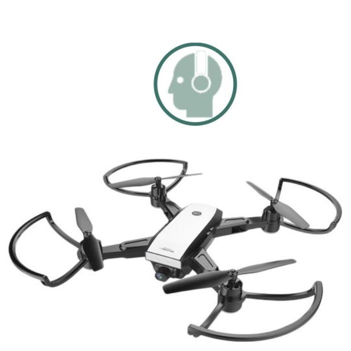 Juguete Dron 2.4 GHz plegable con cámara modelo X28 Negro y Blanco