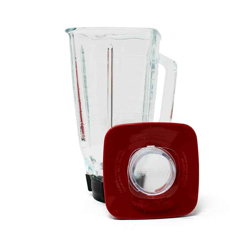 Licuadora Metálica 1 Velocidad con Pulso Vaso de Vidrio Redonda Roja Oster 4126-13