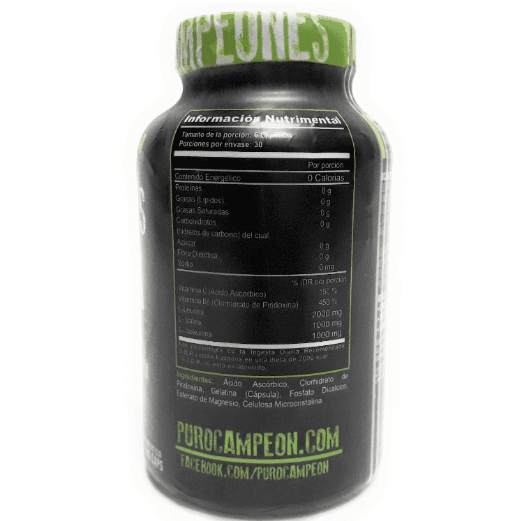 Aminoacidos Ramificados Bcaa  Puro Campeon 180 Caps 